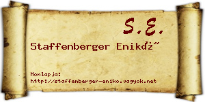Staffenberger Enikő névjegykártya